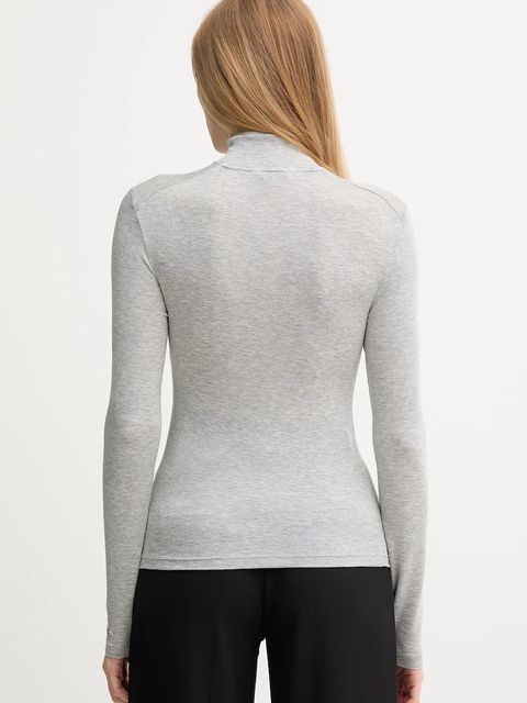 Tommy Hilfiger longsleeve kolor szary z półgolfem WW0WW48268