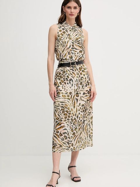 Marc Aurel spódnica kolor beżowy midi prosta 2286-1021-93436 - zdjęcie produktu nr 2