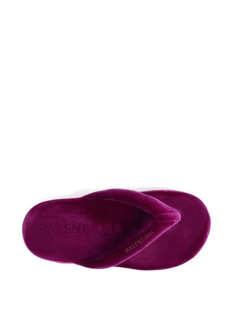 Balenciaga velvet platform sandals - Purple