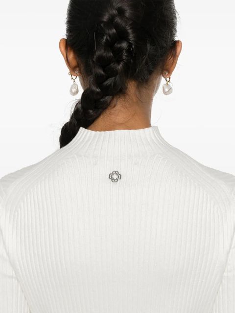 Maje ribbed-knit top - White