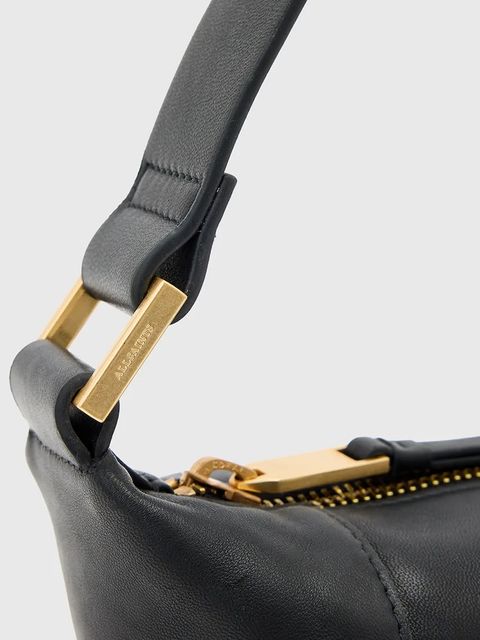 AllSaints torebka skórzana VEGA kolor czarny W196XD