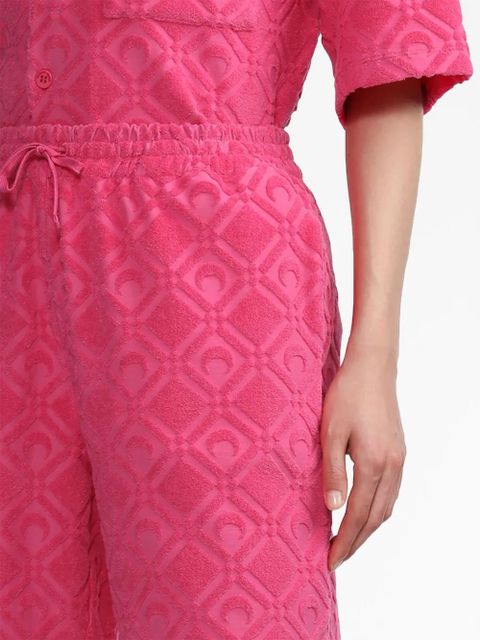 Marine Serre Crescent Moon track shorts - Pink
