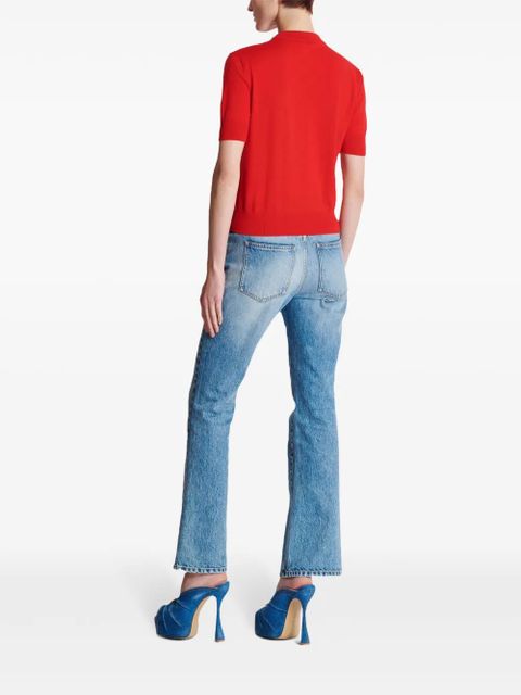 Balmain logo-intarsia T-shirt - Red - zdjęcie produktu nr 1