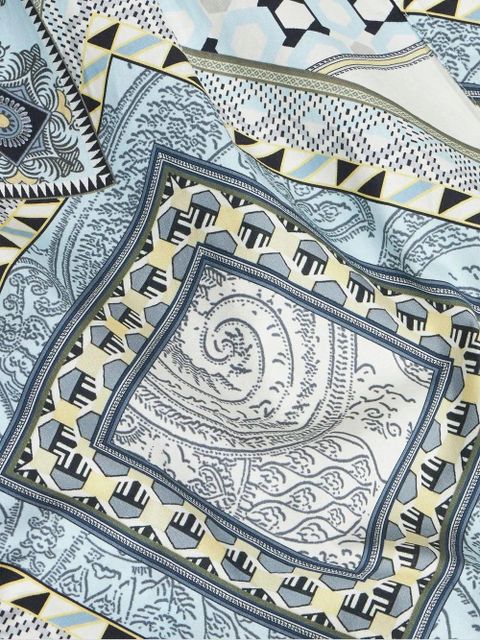 ETRO mix-print belted dress - White