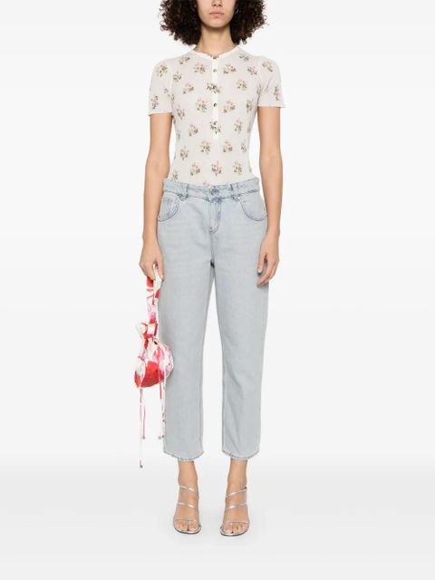 Blumarine logo-embroidered jeans - Blue - zdjęcie produktu nr 2