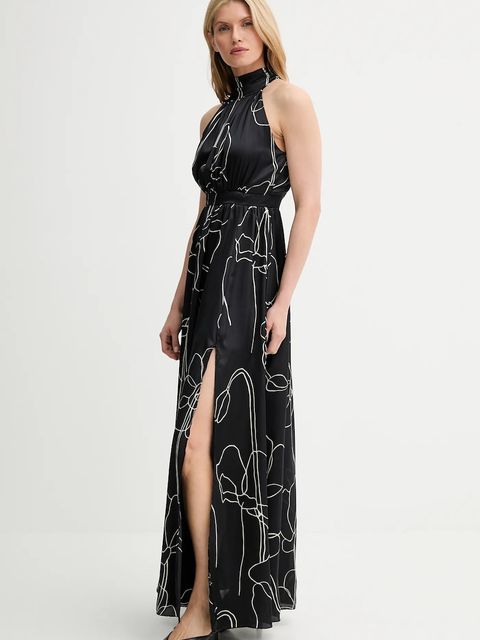 Answear.LAB sukienka kolor czarny maxi rozkloszowana - zdjęcie produktu nr 2