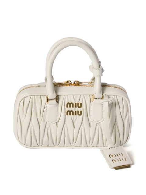 Miu Miu Arcadie matelassé mini bag - White
