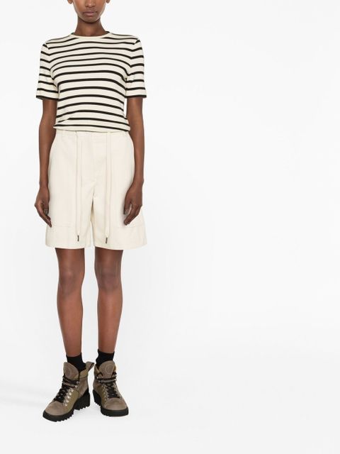 Moncler drawstring-waist knee-length shorts - Neutrals