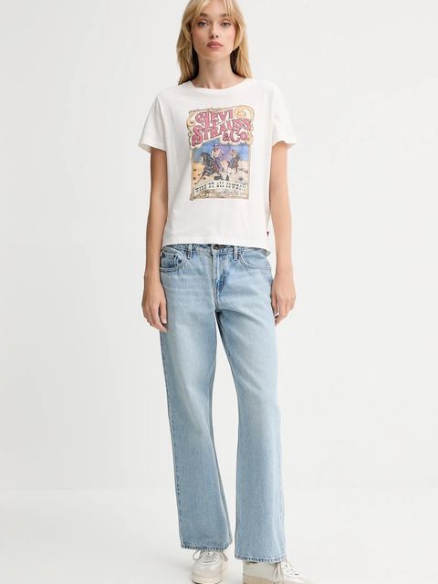 Levi's t-shirt bawełniany damski kolor biały A8804