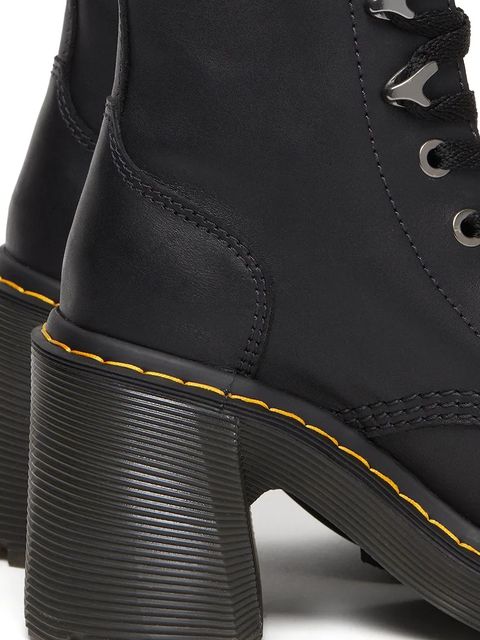 Dr. Martens botki skórzane Jesy damskie kolor czarny na słupku DM27613001