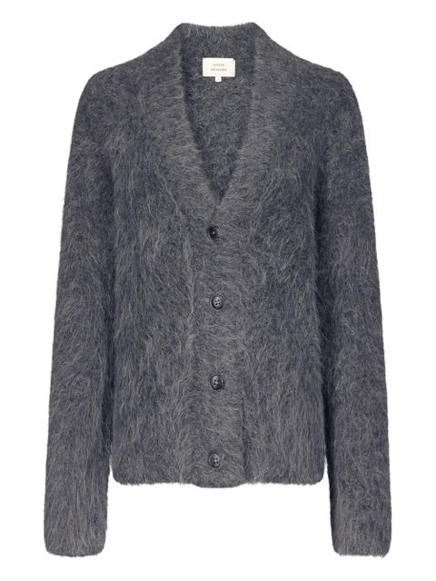 LouLou de Saison LYNN hairy alpaca V-neck cardigan - Grey - zdjęcie produktu nr 1