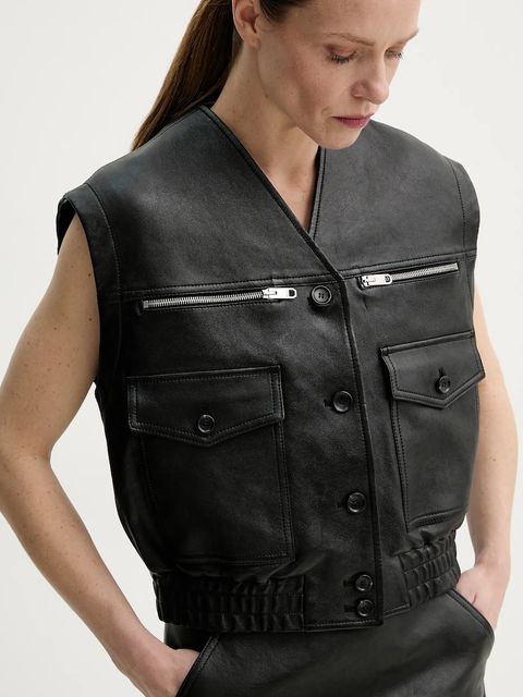 Bally bezrękawnik skórzany - zdjęcie produktu nr 1