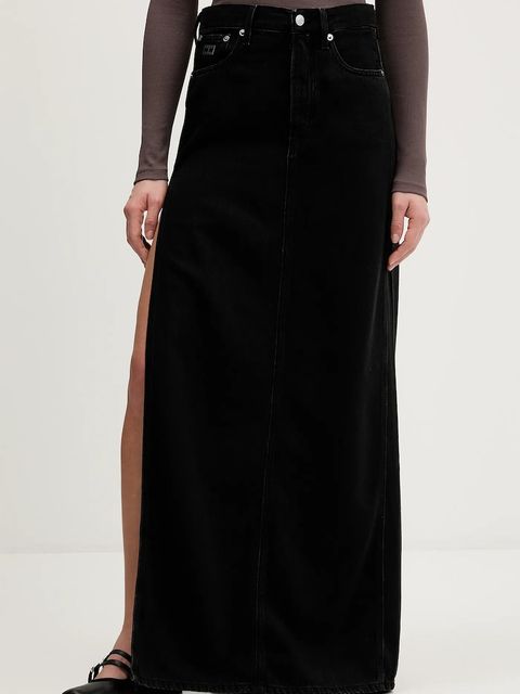 Tommy Jeans spódnica jeansowa kolor czarny maxi prosta DW0DW22119 - zdjęcie produktu nr 1