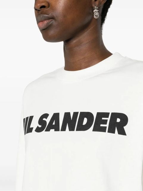 Jil Sander logo-print cotton sweatshirt - Neutrals