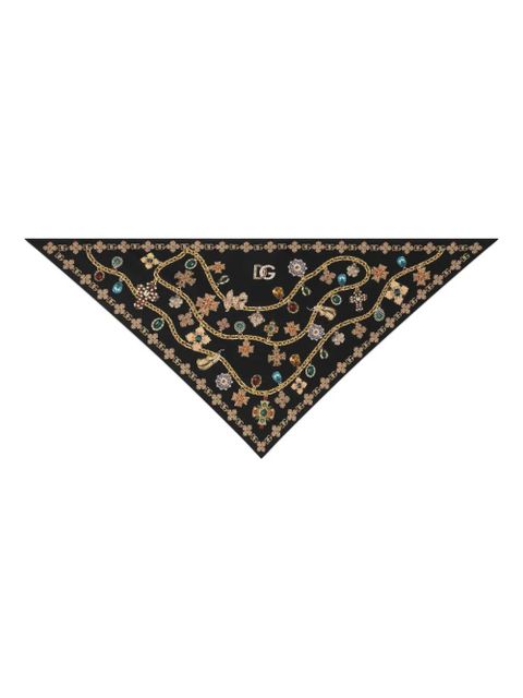 Dolce & Gabbana embellished silk scarf - Black - zdjęcie produktu nr 1