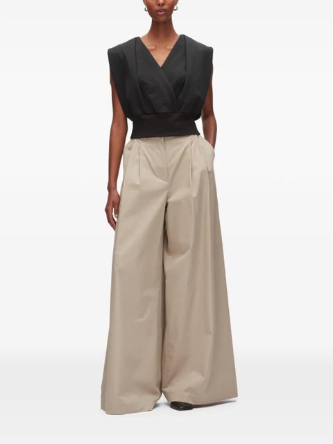 3.1 Phillip Lim V-neck shoulder-pad top - Black - zdjęcie produktu nr 2