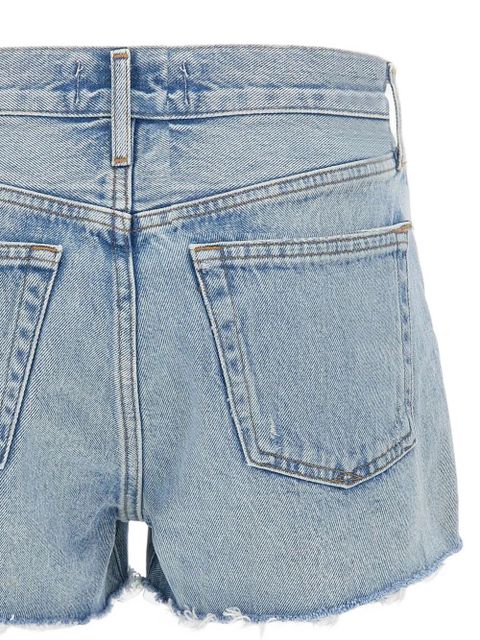 AGOLDE Parker frayed denim shorts - Blue