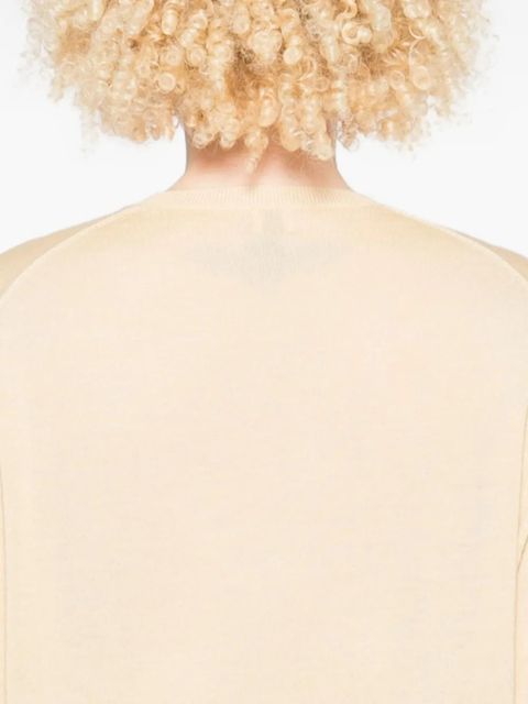 TOTEME crew-neck wool silk knit - Neutrals