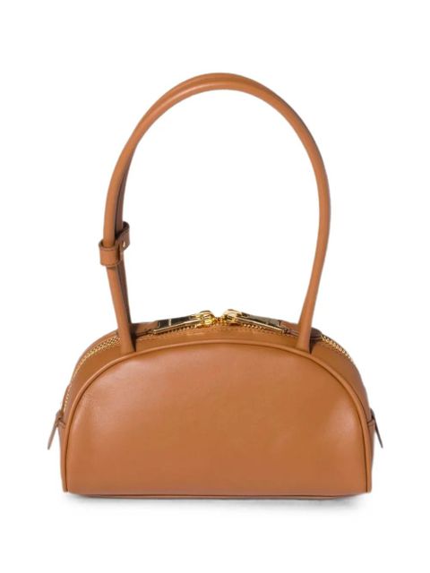 Miu Miu small Beau embossed-logo tote bag - Brown