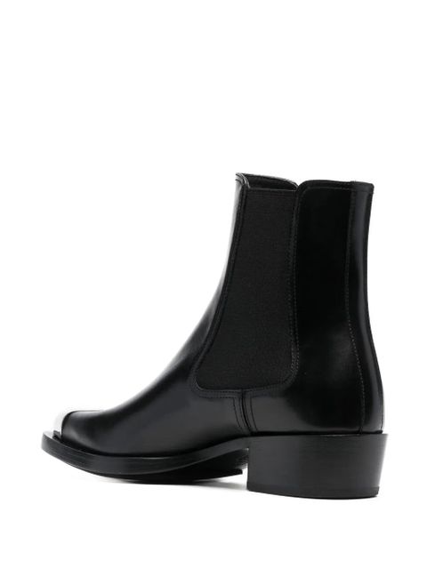 Alexander McQueen toe-cap 35mm leather boots - Black
