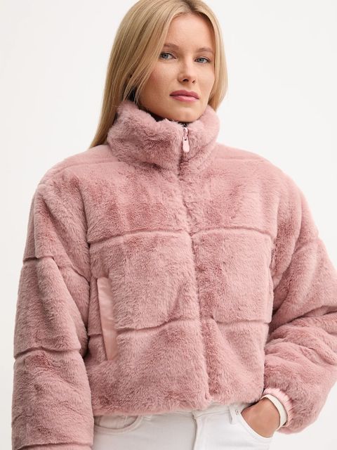 Save The Duck kurtka dwustronna YUKI kolor różowy zimowa D32492W.FURY21