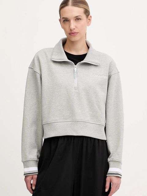 Calvin Klein Performance bluza damska kolor szary gładka LVGWF5W310 - zdjęcie produktu nr 1