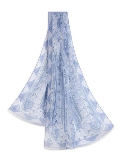 ETRO paisley-print scarf - White