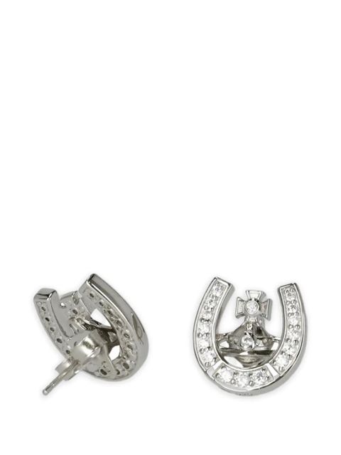 Vivienne Westwood horseshoe embellished earrings - Silver