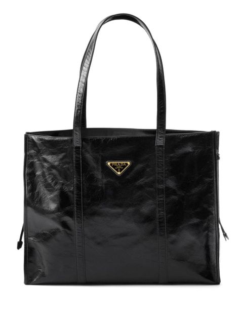 Prada leather tote bag - Black - zdjęcie produktu nr 1