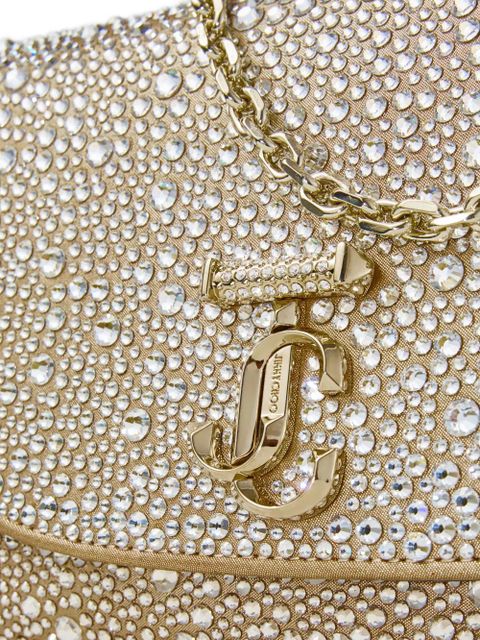 Jimmy Choo Curve embellished shoulder bag - Gold