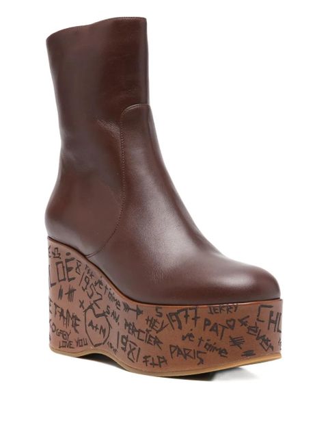 Chloé 80mm Maxime boots - Brown