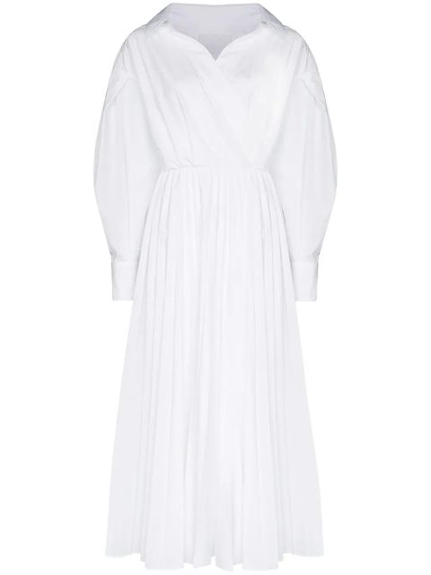 Valentino Garavani wrap pleated shirt dress - White - zdjęcie produktu nr 1