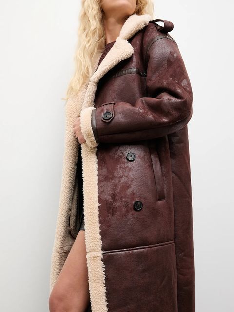 Answear.LAB płaszcz kolor brązowy