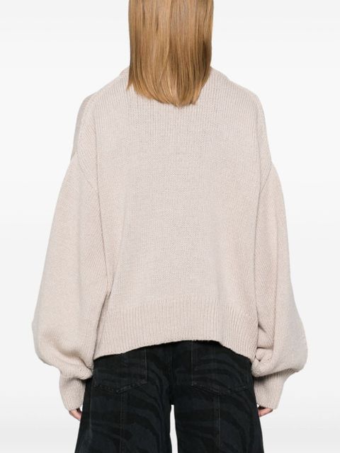 ROTATE BIRGER CHRISTENSEN ribbed-knit crew-neck sweater - Neutrals