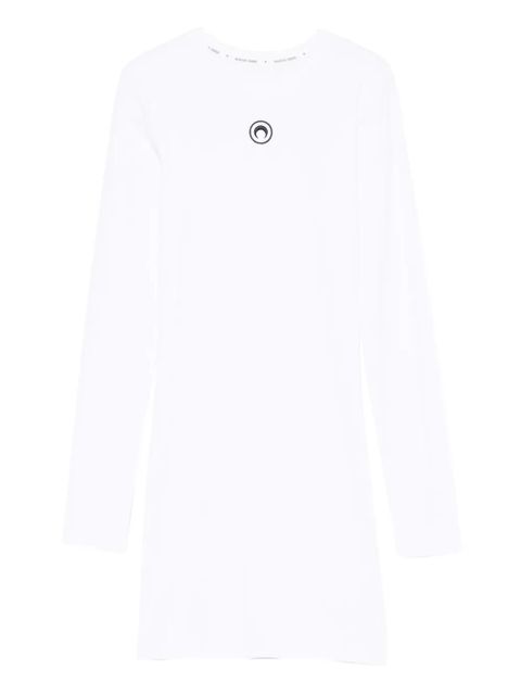 Marine Serre crew-neck long-sleeve dress - White - zdjęcie produktu nr 1
