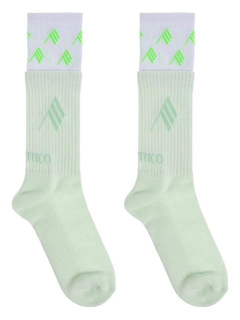 The Attico ribbed logo-detail socks - Neutrals - zdjęcie produktu nr 1