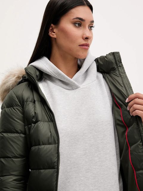 Tommy Jeans kurtka puchowa damska kolor zielony DW0DW18864