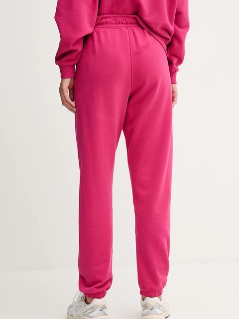 Dkny spodnie dresowe bawełniane damskie kolor różowy gładkie DP5P3707
