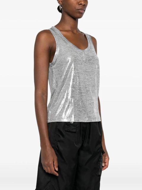 Maje shimmering tank-top - Grey