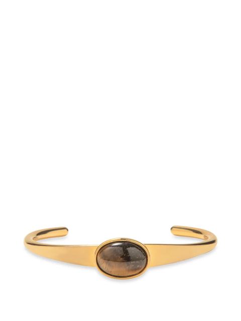 Jennifer Behr Elaine oval stone cuff bracelet - Gold - zdjęcie produktu nr 1
