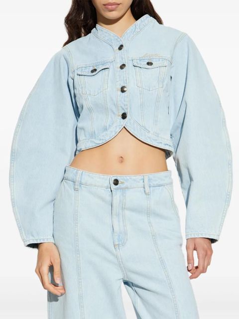 ROTATE BIRGER CHRISTENSEN cropped denim jacket - Blue