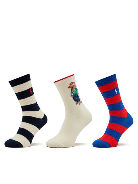 Zestaw 3 par wysokich skarpet damskich Polo Ralph Lauren