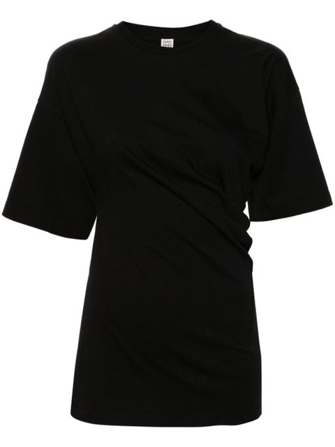 TOTEME asymmetric organic cotton T-shirt - Black - zdjęcie produktu nr 1