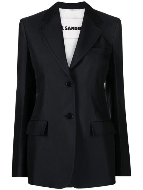Jil Sander tailored single-breasted blazer - Blue - zdjęcie produktu nr 1