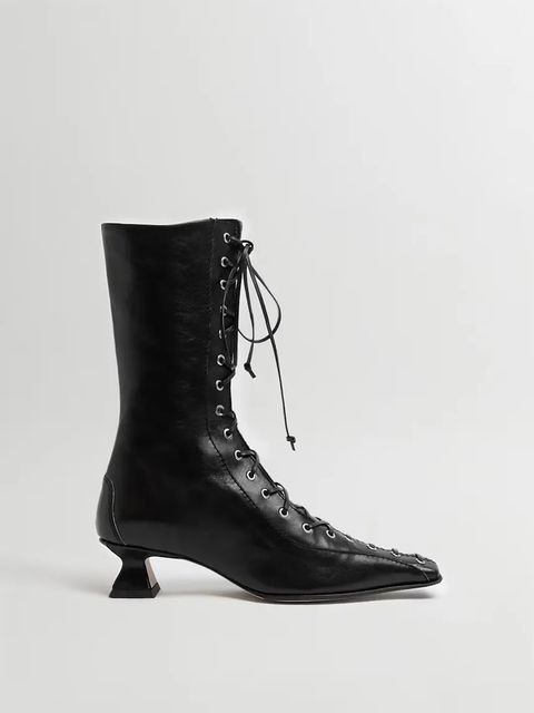 Miista botki skórzane Emile damskie kolor czarny na słupku MI_5545 - zdjęcie produktu nr 1