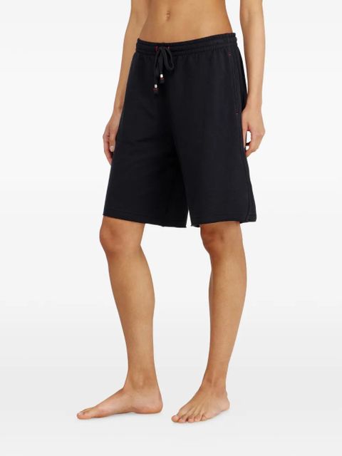 Diesel Peached raw-edge cotton shorts - Black