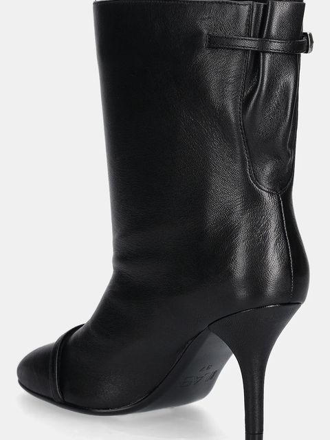 Answear.LAB botki skórzane kolor czarny na szpilce