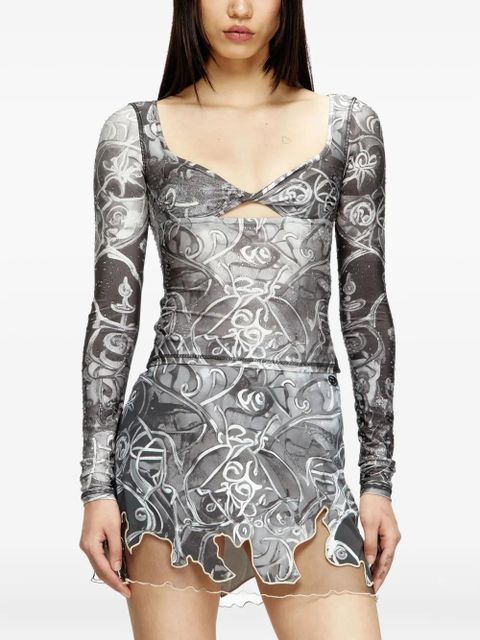 Diesel T-Antica T-shirt - Grey - zdjęcie produktu nr 2