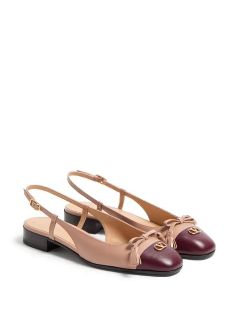 Valentino Garavani Valet Du Roi Kid slingback pumps - Neutrals