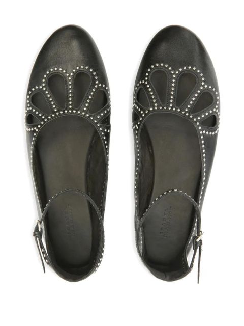 ISABEL MARANT Bloris cut-out ballerinas - Black